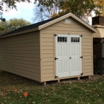 12x20 gable with lap siding and 6' overhangs